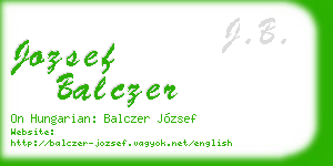 jozsef balczer business card