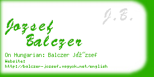 jozsef balczer business card